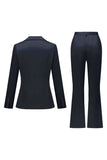 Grigio Rosa Risvolto A Punta Raso Slim Fit Abiti Da Donna