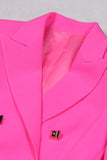 Fucsia 3 Pezzi Doppio Petto Donne Prom Suits