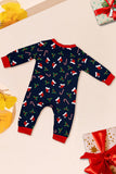 Navy Merry Christmas Print Famiglia Pigiama Coordinato Set