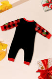 Nero Rosso Stampa Buon Natale Plaid Famiglia Pigiama Coordinato Set