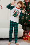 Verde Buon Natale Plaid Stampa Famiglia Pigiama Coordinato Set