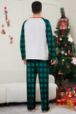 Verde Buon Natale Plaid Stampa Famiglia Pigiama Coordinato Set