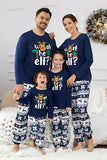 Pigiama coordinato per la famiglia di Natale stampato con renna blu navy