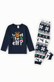 Pigiama coordinato per la famiglia di Natale stampato con renna blu navy