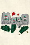 Grigio Verde Plaid Stampa Natale Famiglia Coordinato pajama Set
