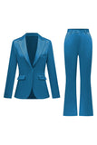 Grigio Rosa Risvolto A Punta Raso Slim Fit Abiti Da Donna