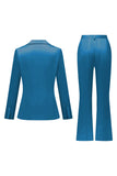 Grigio Rosa Risvolto A Punta Raso Slim Fit Abiti Da Donna