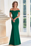 Champagne Off la spalla guaina madre del vestito da sposa con applique