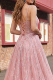 Vestito da cerimonia sirena con spalline sparkly blush e mantello