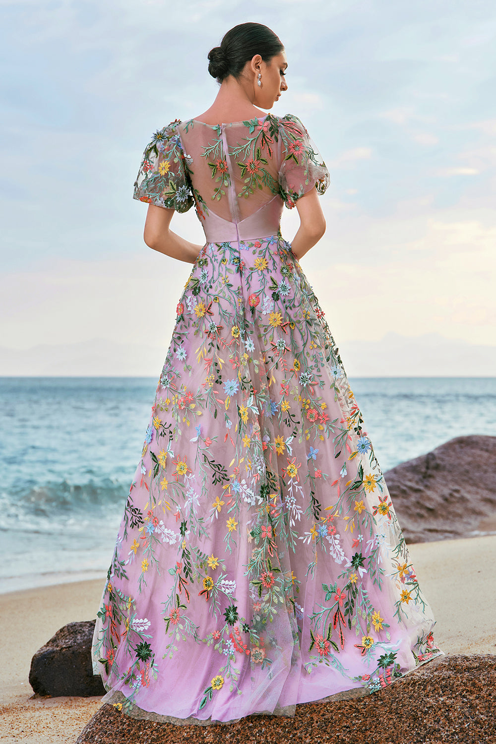 Odizli Abito da ragazza di fiori, senza maniche, scollo a V, con ricamo, linea ad A, da principessa, abito lungo da ballo, albicocca, 5-6 Anni Odizli Abito da ragazza di fiori, senza maniche, scollo a V, con ricamo, linea ad A, da principessa, abito lungo da ballo, albicocca, 5-6 Anni