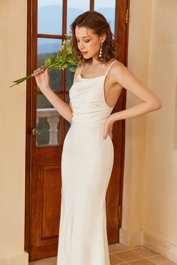 Semplice Sirena Boho Abito da sposa