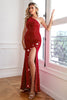 Carica l&#39;immagine nel visualizzatore di Gallery, Dark Red Stars Sequins Prom Abito