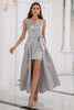 Carica l&#39;immagine nel visualizzatore di Gallery, Grigio Bodycon Party Dress Bodycon alto-basso