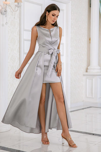 Grigio Bodycon Party Dress Bodycon alto-basso