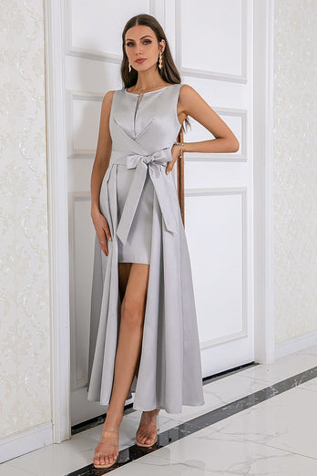 Grigio Bodycon Party Dress Bodycon alto-basso