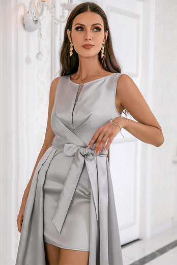 Grigio Bodycon Party Dress Bodycon alto-basso
