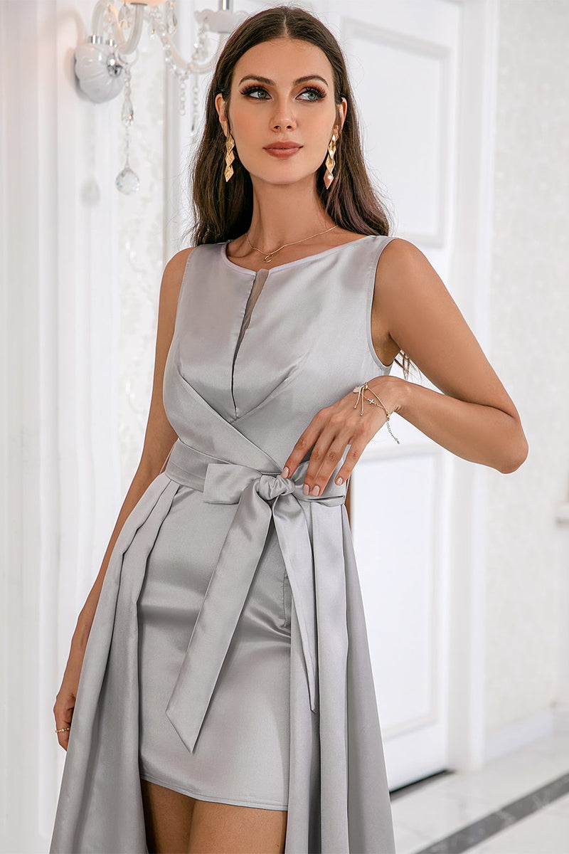 Carica l&#39;immagine nel visualizzatore di Gallery, Grigio Bodycon Party Dress Bodycon alto-basso