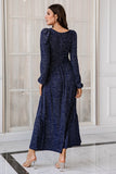 Navy Maniche Lunghe Mother Dress