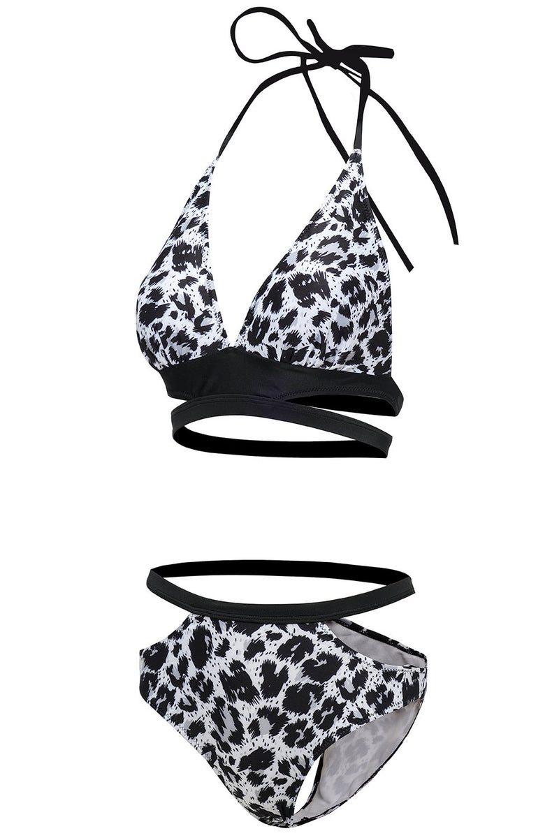 Carica l&#39;immagine nel visualizzatore di Gallery, Bikini leopardo bianco push up