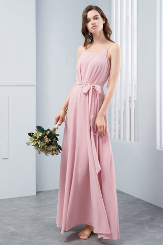 Abito da damigella blush con Bowknot