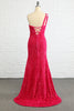 Carica l&#39;immagine nel visualizzatore di Gallery, Fuchsia Stars Paillettes Prom Dress