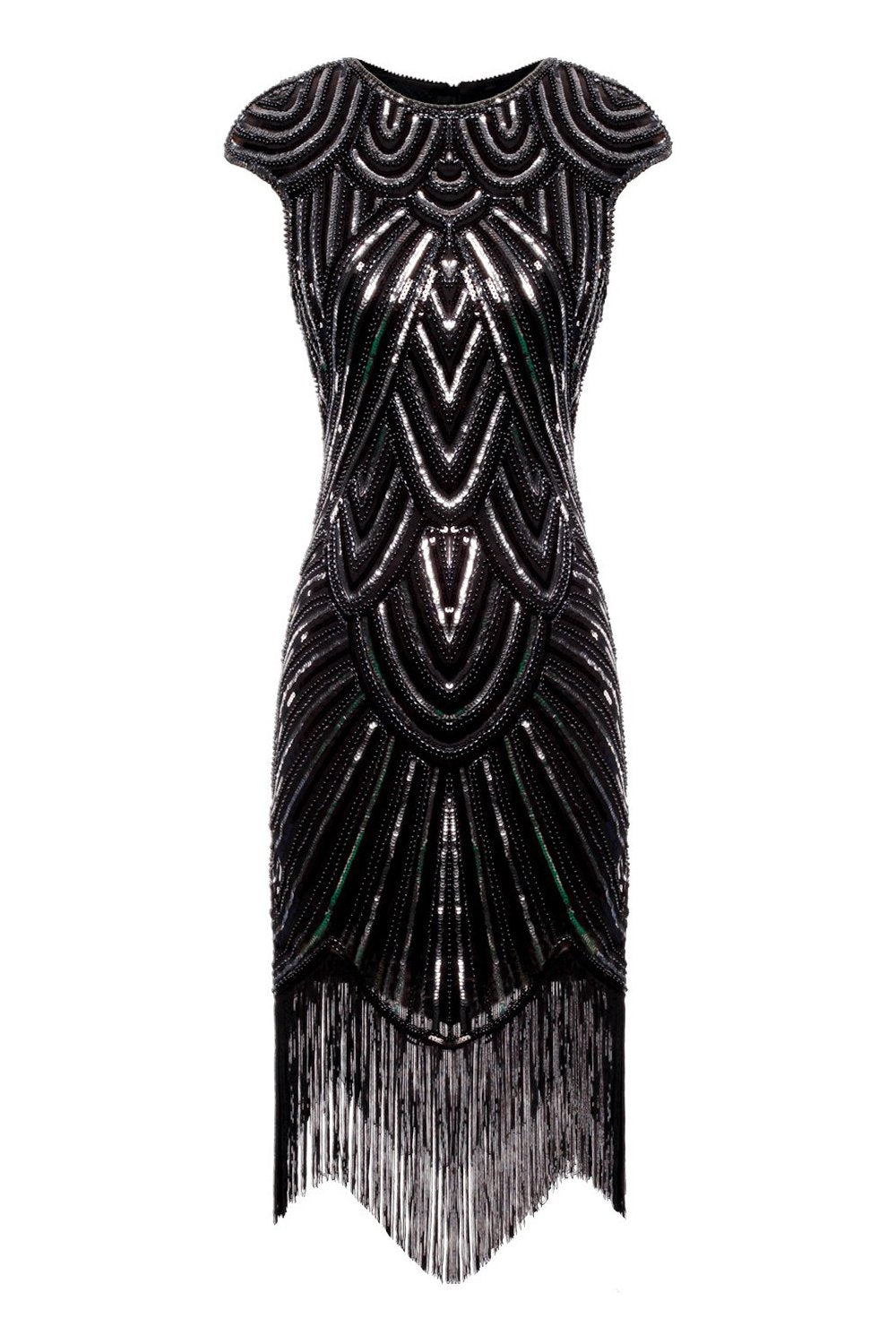 Scialle paillettes vintage anni '20 flapper festa sera perline mantello Scialle paillettes vintage anni '20 flapper festa sera perline mantello