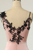 Carica l&#39;immagine nel visualizzatore di Gallery, Fodero V Neck Black Nud Knee Length Party Dress