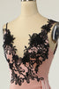 Carica l&#39;immagine nel visualizzatore di Gallery, Fodero V Neck Black Nud Knee Length Party Dress