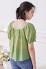 Carica l&#39;immagine nel visualizzatore di Gallery, Blusa maniche di latern verde oliva