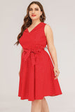 Abito Plus Size Red Swing