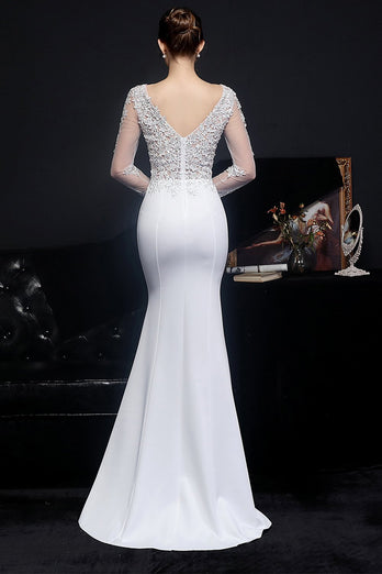 Abito da ballo applique bianco