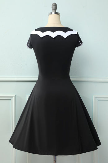 Abito nero 1950S Bat Cape Swing
