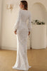 Carica l&#39;immagine nel visualizzatore di Gallery, Abito Maxi Boho in pizzo a V bianco