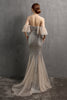 Carica l&#39;immagine nel visualizzatore di Gallery, Champagne Paillettes Long Prom Dress con volant