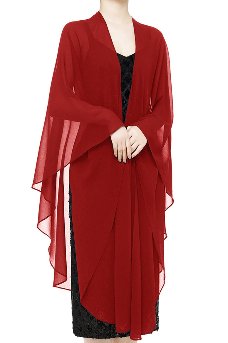 Carica l&#39;immagine nel visualizzatore di Gallery, Sciarpe scialli in chiffon Wraps per abito da festa