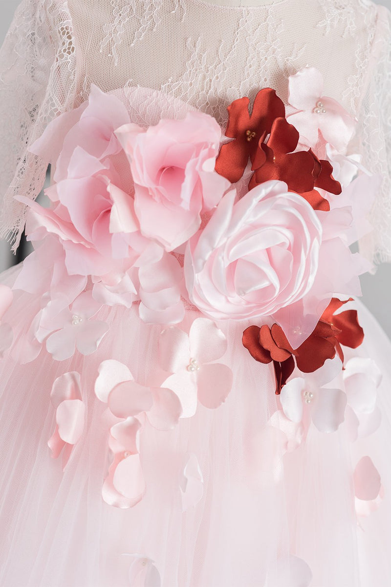 Carica l&#39;immagine nel visualizzatore di Gallery, Rosa Tulle Flower Girl Dress