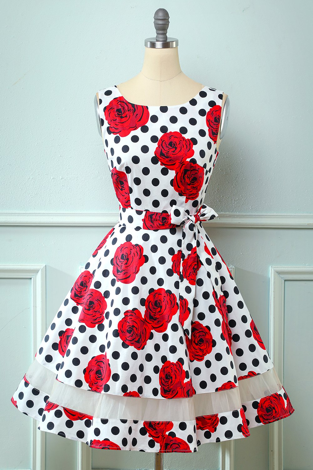 Abito vintage rosa anni '50