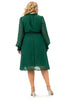 Carica l&#39;immagine nel visualizzatore di Gallery, Abito casual verde Plus Size