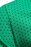 Polo da uomo classica verde a pois con colletto e vestibilità regolare