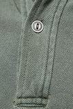 Vestibilità regolare classica grigio verde Colletto Manica Corta Polo Uomo