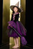 Scintillante nero e viola Tulle Halloween Girl Dress