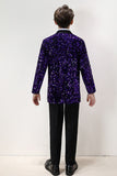 Set di abiti formali in 3 pezzi Sparkly Purple Sequins Bambino
