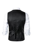Marrone scuro a righe monopetto Uomo Retro Suit Vest Vest