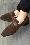 Scarpe da uomo Black Slip-On Monk