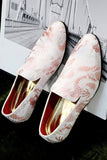 Scarpe da uomo rosa Jacquard Slip-On