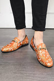 Scarpe da festa gialle Jacquard Slip-On Da uomo