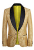 Carica l&#39;immagine nel visualizzatore di Gallery, Golden One Button Jacquard Blazer Prom Uomo