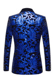 Blu Reale Sequins Abiti Da Uomo 2 Pezzi