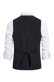 Gilet a righe slim fit monopetto a righe