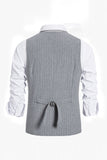 Gilet a righe slim fit monopetto a righe